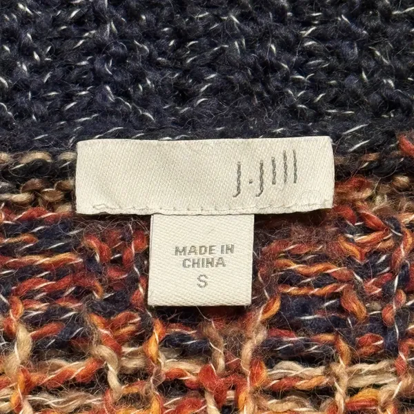 J Jill Cardigan Wool Blend Southwestern Aztec Boho Artisan Cozy Rustic Fall S - Image 4