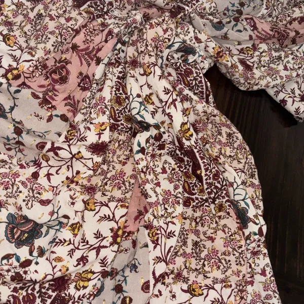 Anthropologie Drew Naomi Maxi Dress Med Tiered Patchwork Boho Beach Easter - Image 6