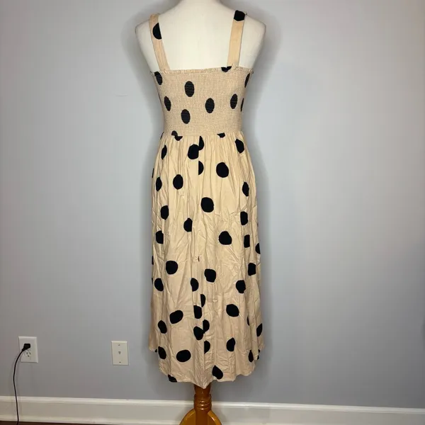 Blu Pepper - Tan Dress w/Black Polka Dots - Image 3