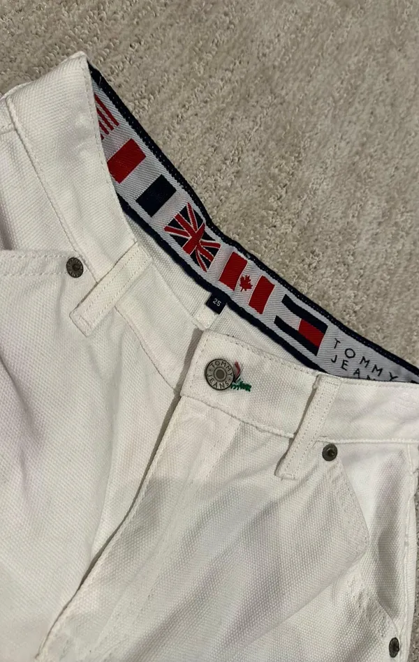 Tommy Hilfiger White Denim Skirt - Image 3