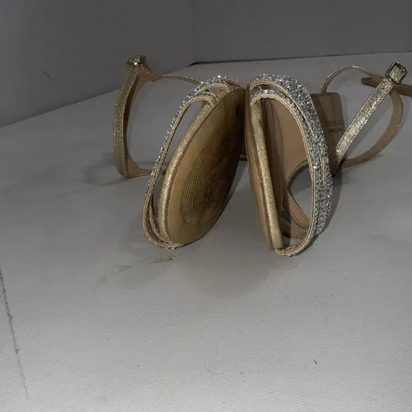 Badgley‎ Mischka American Glamour Glitter Strappy Heels Pageant Dress Shoes 9.5 - Image 12