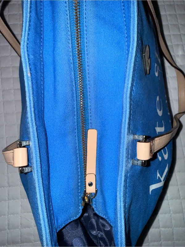 Kate Spade Francis Lott Street Tote Azure/Navy Blue - Image 6