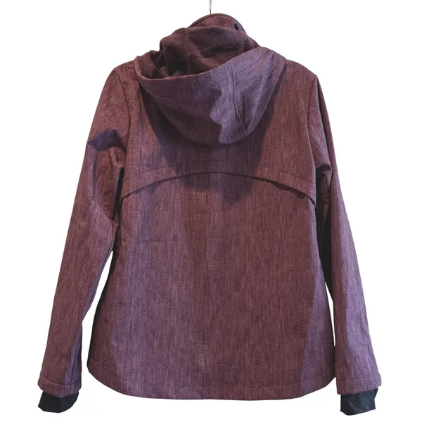 Free Country Women's Herringbone Softshell Hooded Jacket Purple Size‎ Small - Image 4