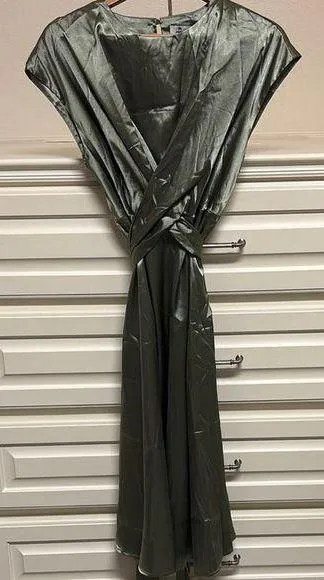 Cupshe Green Maxi Wrap Dress - Image 2