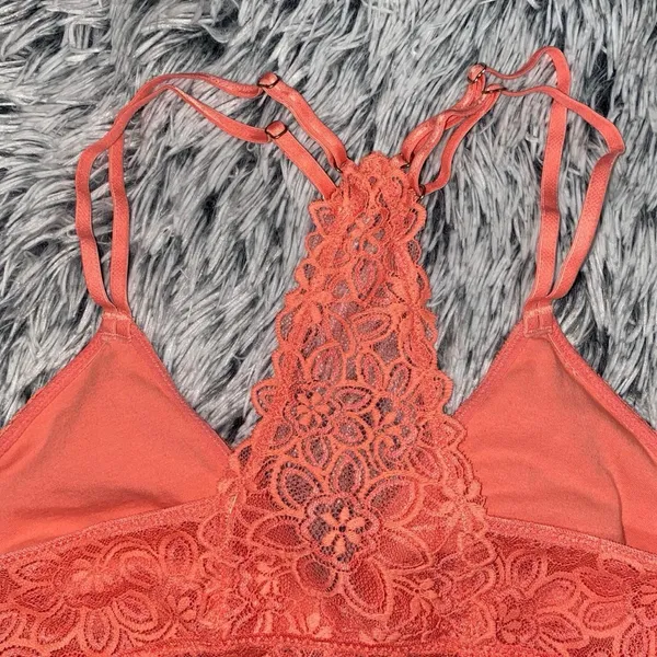 Aerie Bright orange lace bralette - Image 5