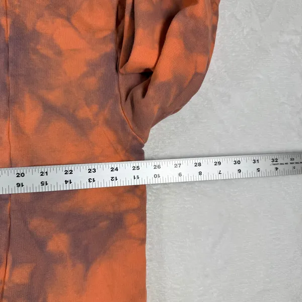 I.AM.GIA Womens XS Orange Brown Tie Dye Oversized Hoodie Embroidered Logo Cotton - Image 3