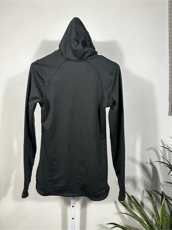 N26. Under Armour Women’s Military Green Hooded Performance Top - Image 3