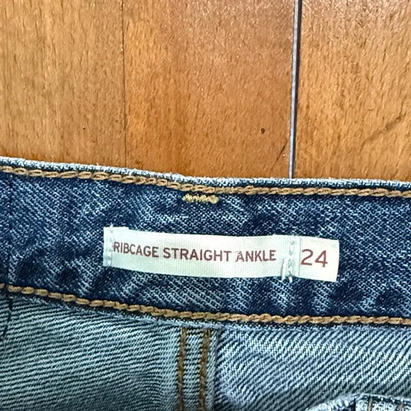 Levis 501 Faded Distressed Ribcage Straight Ankle Jeans Inseam 27" Size 24 - Image 6