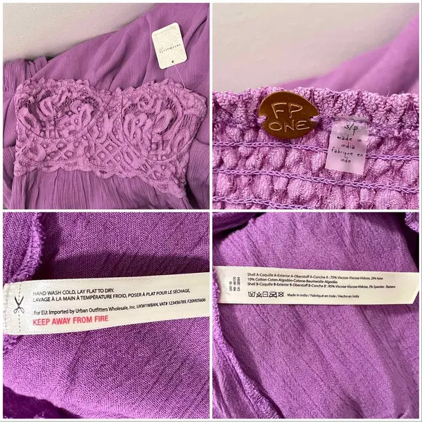Free People Lavender Strapless Lace Maxi Dress - Image 16