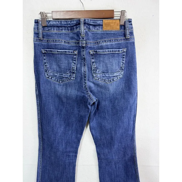 Daytrip Trouser Wide Leg Jeans Women's 27L Blue DBK470 Buckle Western Denim - Image 2