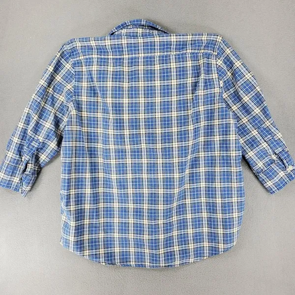 Abercrombie fitch Womens Blue and yellow plaid button‎ up shirt size M - Image 3