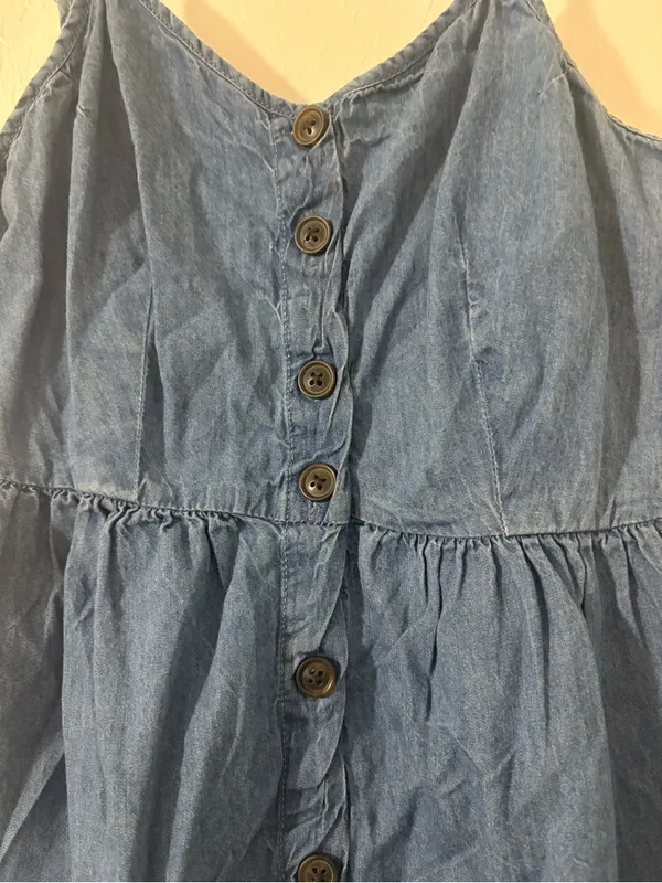Japna Denim Cotton Sleeveless Mini Dress | Size: XS - Image 2