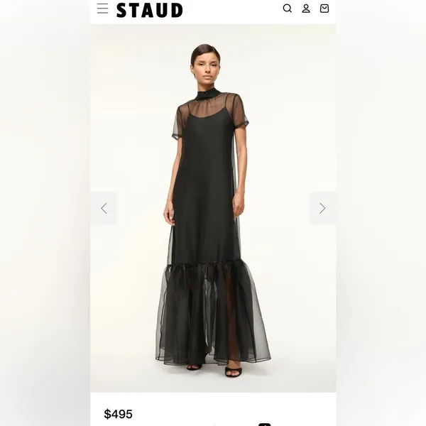 STAUD Calluna Organza mesh Dress XS like‎ new! - Image 2