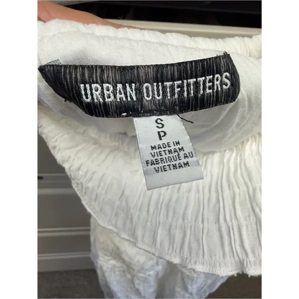 Urban Outfitters White Textured Ruffle Mini Dress Size Small - Image 3