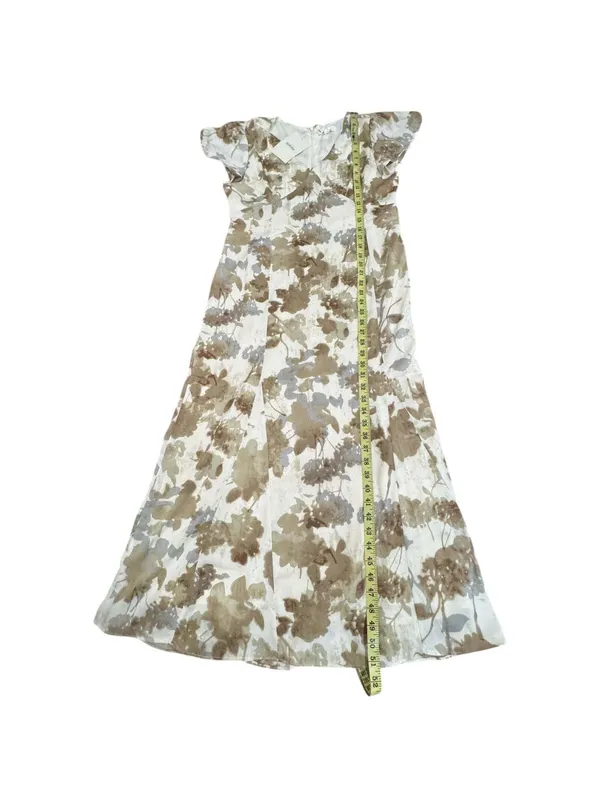 Bohme Floral V-Neck A-Line Maxi Dress with Flutter Cap Sleeves - Size L - NWT - Image 6