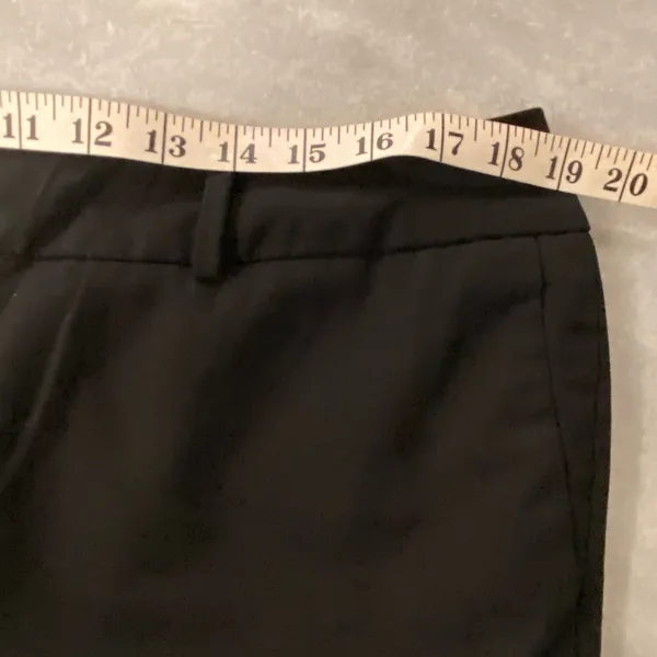 Coldwater Creek Size 14P Soft Stretch Black Wide Leg Zip Up Trouser Pants - Image 12