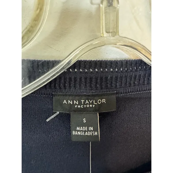 Brand New Ann Taylor Women's Size Small S Navy Blue Pullover Sweater Boatneck - Image 5