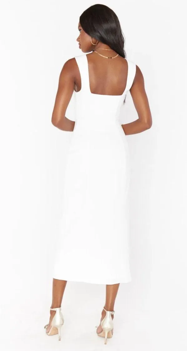 Show Me Your Mumu New White Stretch Eden Midi Dress Size XL - Image 2