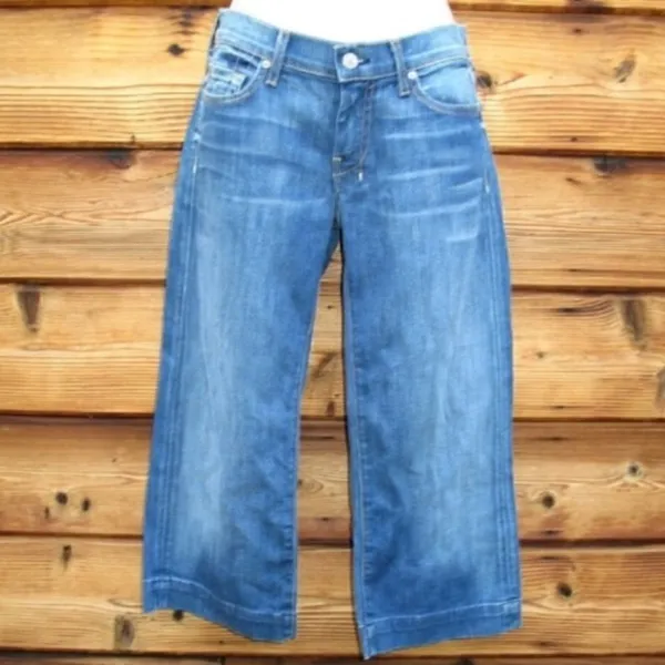 NWT 7 For All Mankind Dojo Low Rise Cropped Flare Jeans - Image 3