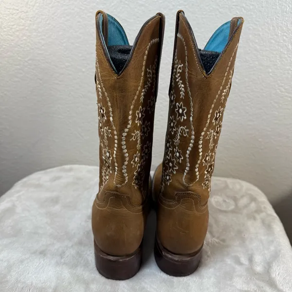 Chaparral Brown Embroidered Western Boots SZ:6.5 - Image 3