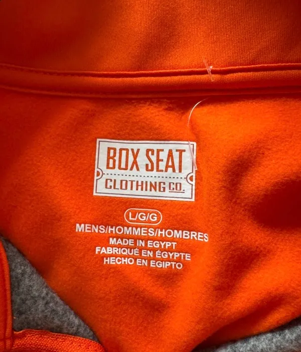 New Box Seat Clothing Co. Oregon State Beavers 1/4 Zip Pullover Jacket Large Orange - Image 4