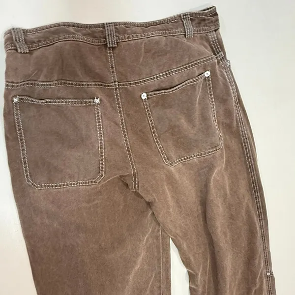 RODEBJER EILEEN RANCH COTTON PANTS IN DARK BROWN Large - Image 7