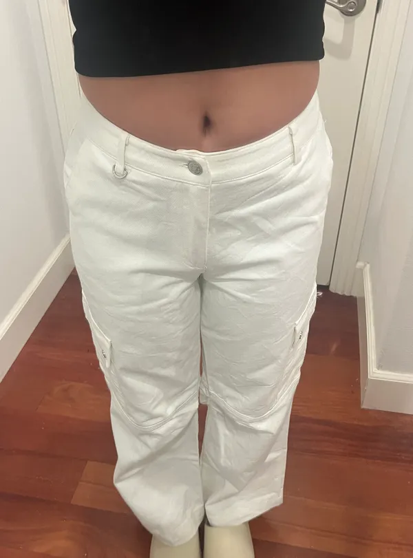 Princess Polly White Cargo Pants - Image 6