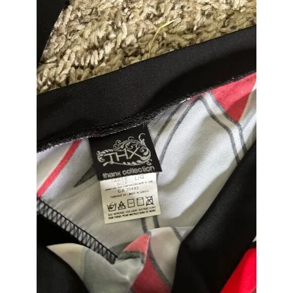 THX Women's Geometric‎ Design Dress size Large Gray - Image 4