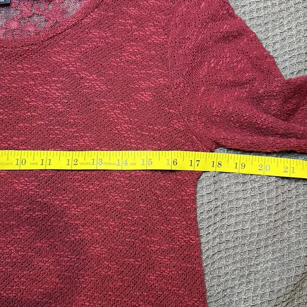 American‎ Eagle Outfitters Women’s Burgundy Long Sleeve Sweater Size Medium - Image 6