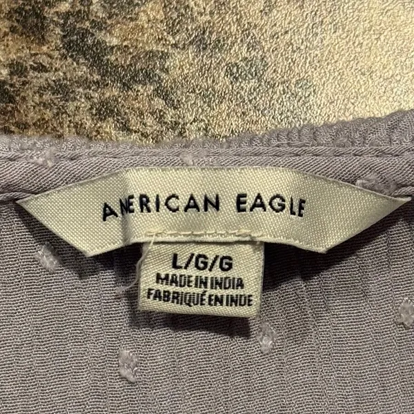 American Eagle Top Gauze Embroidered Cottage Boho Prairie Peasant Fairy Large - Image 3