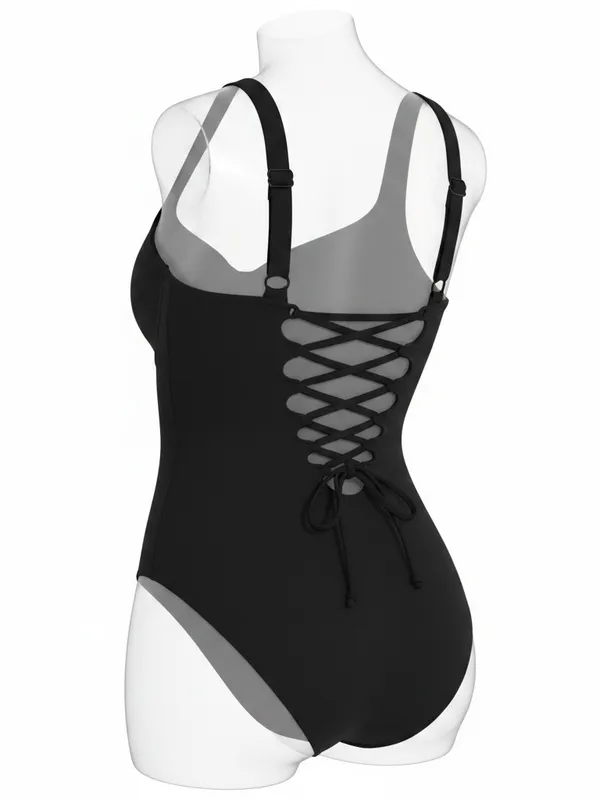 NWT TA3 Lifty one piece swimsuit black medium b/c - Image 2