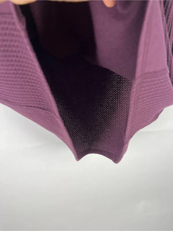 DB Sunday Purple Mixed‎ Knit V-Neck 3/4 Sleeve Top Size M - Image 4