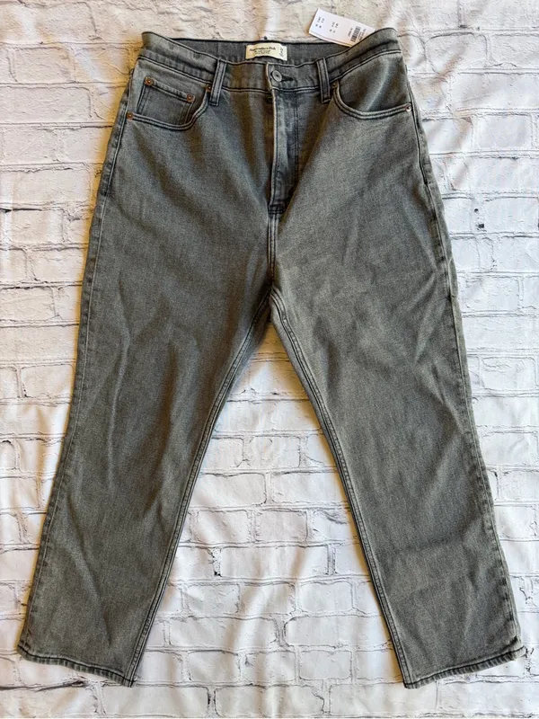 Abercrombie & Fitch The Ankle Straight Ultra High Rise 28 New NWT Black 6 Short - Image 5