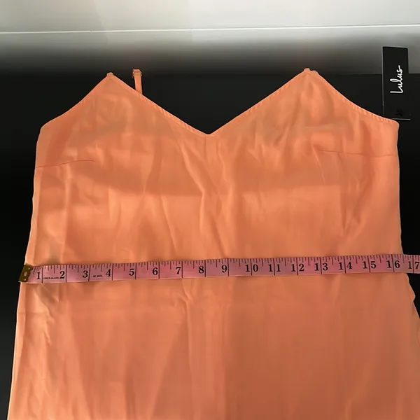 Lulus Bright Orange V Neck Midi Dress NWT Small Summer Wedding Guest Cocktail - Image 4