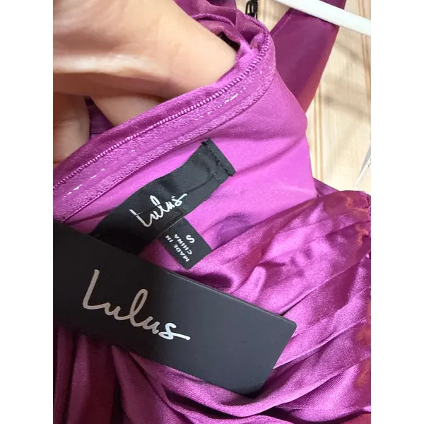 NWT Lulus Renlee Purple Halter Pleated Mini Dress Party Cocktail Night Out Sz S - Image 6