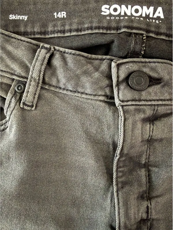 Sonoma The Everyday Jean Women's Size 14 Skinny Mid-Rise Cutoff Streetwear Urban - Image 6