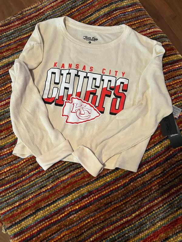National Football League Team Apparel Junk Food Clothing Kansas City Chiefs women’s long sleeve Large New - Image 9