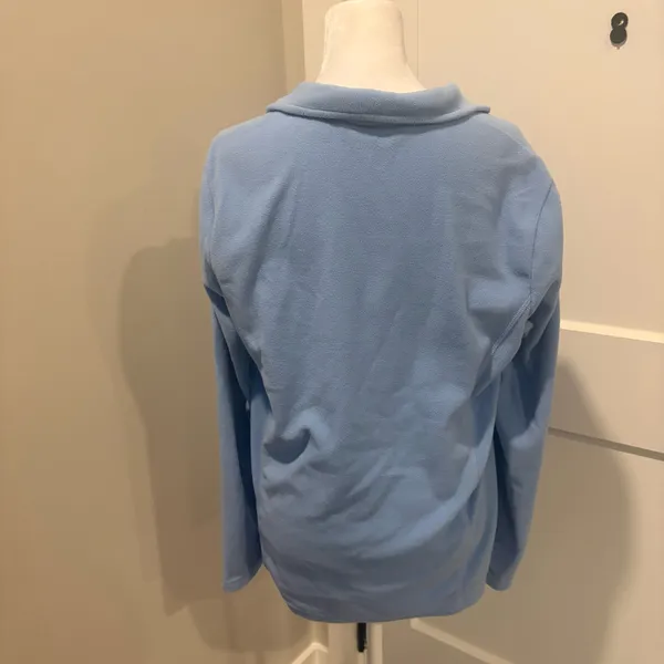 Lands’ End Blue Fleece Quarter Zip Pullover Cozy Soft Jacket M - Image 2