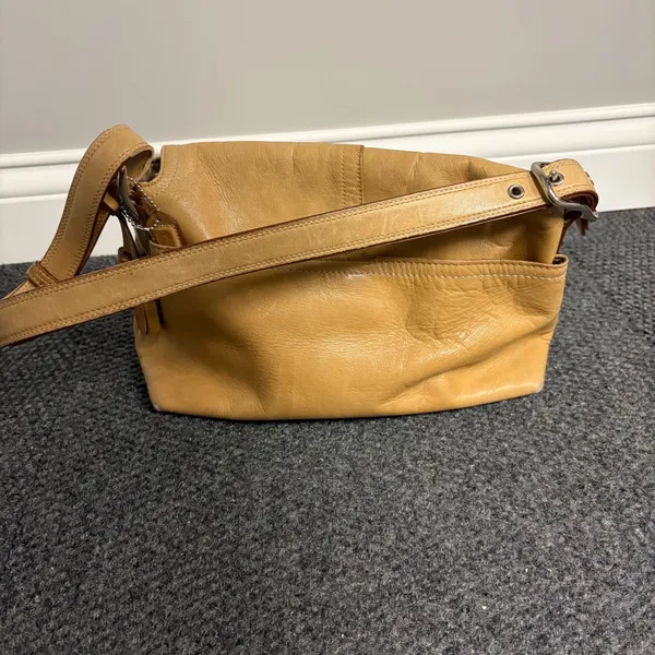 Coach Ergo Tan Glovetanned Leather Flap Shoulder Bag F10204 Tassel Vintage - Image 4