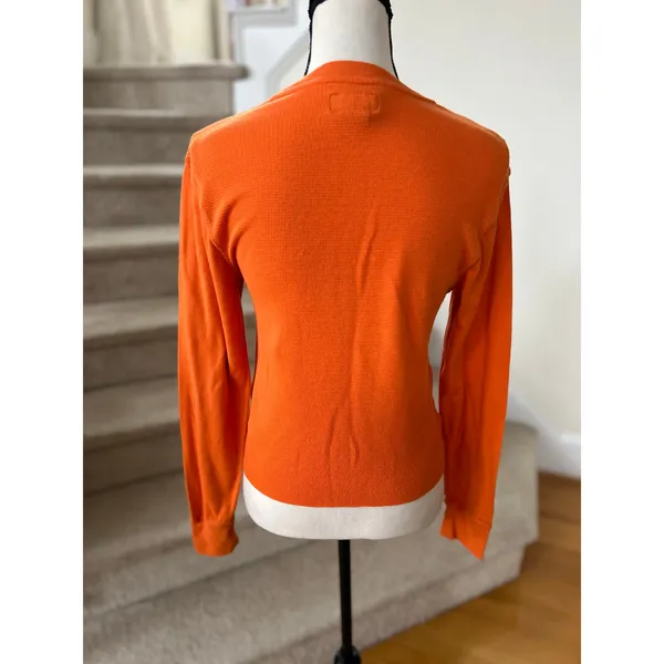 Polo Ralph Lauren American Flag Polo Bear Orange Crewneck Reworked Long Sleeve - Image 3