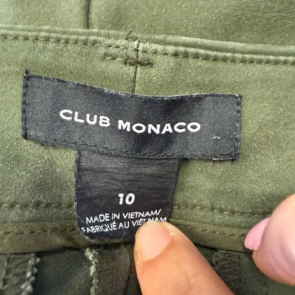 Club Monaco Women Size 10 Retro Casual Green Capris Dress Pants‎ - Image 5