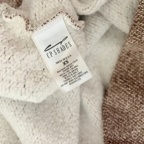 Anthropologie CP SHADES Pam Cotton Wool Sweatshirt Sweater Brown XS Made USA - Image 10