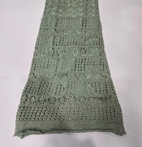 SNDYS x REVOLVE Strapless Crochet Maxi Dress in Green Shimmer - Image 10