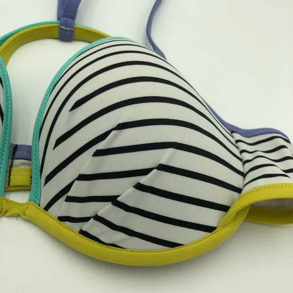 Victoria’s Secret Striped Push Up Racer Back Bikini Set Size 34D/M - Image 4