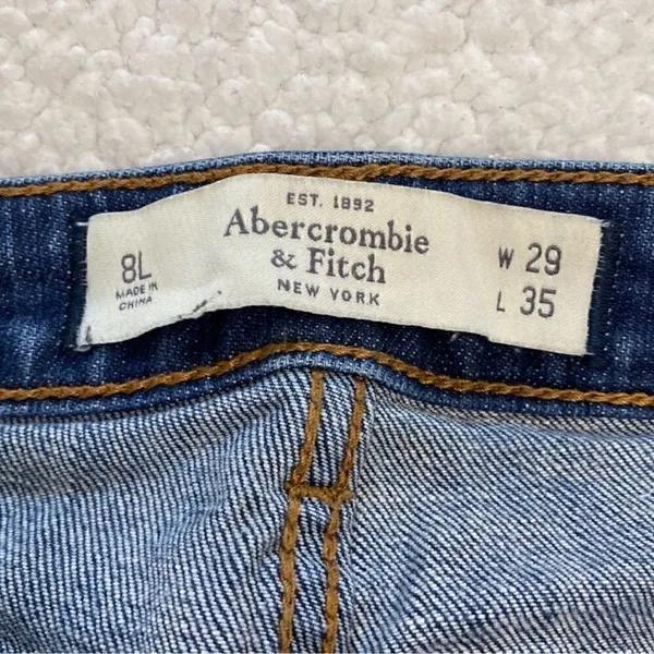 Abercrombie & Fitch Blue Jeans(Size 8Long) - Image 7