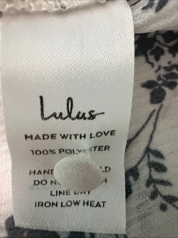 Lulu's Black & White Floral Ruffle V-Neck Blouse - Image 12