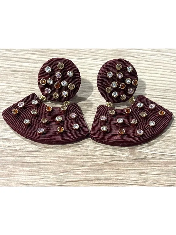 Tuckernuck Jewelry Gemstone Meritt Earrings in Brown New One Size Womens - Image 2