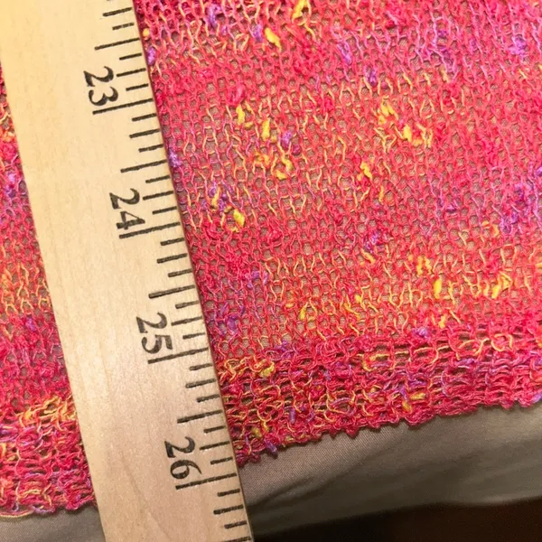 Easel Pink Confetti Knit Fringe Sweater size large - Image 7