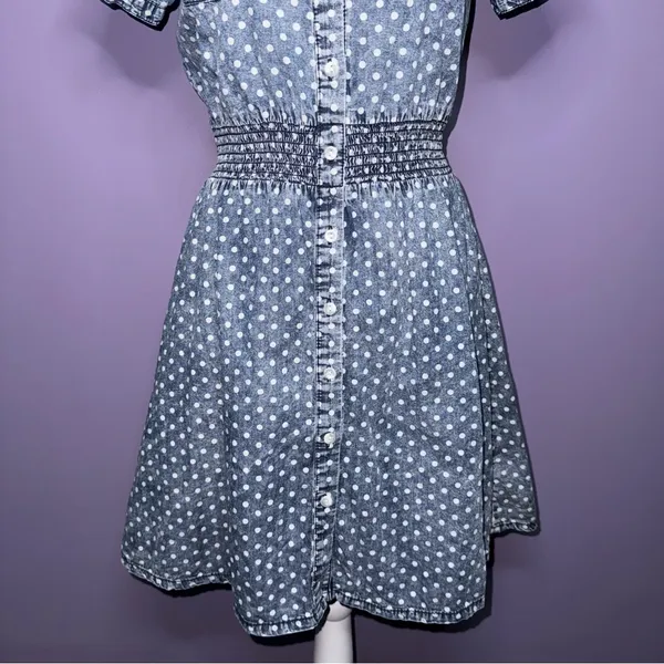 Mossimo Supply Co. Denim Polka Dot Dress - Image 4