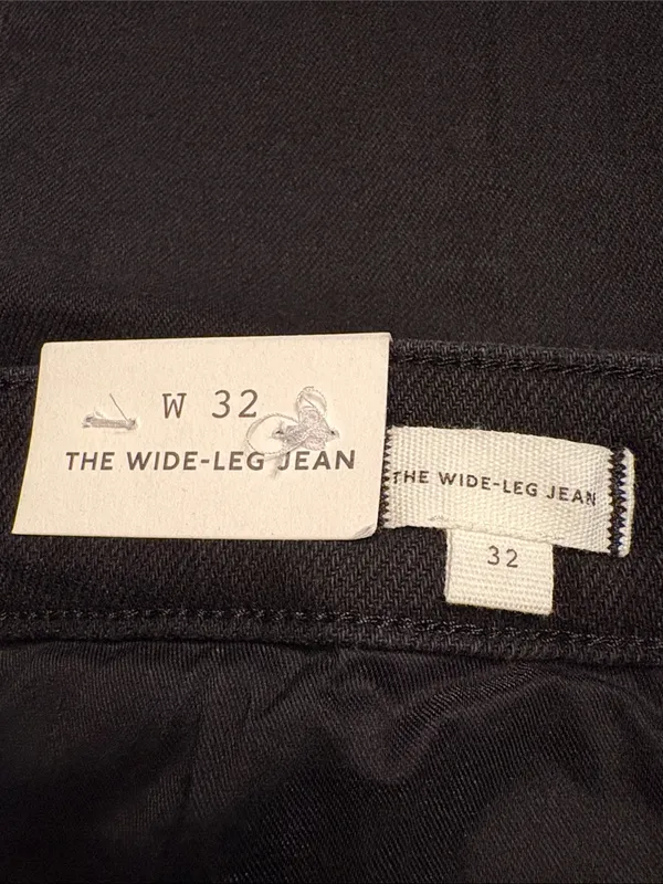 Madewell The Wide-Leg Jean in Super Stretch Denim black women’s Size 32 NWT - Image 7
